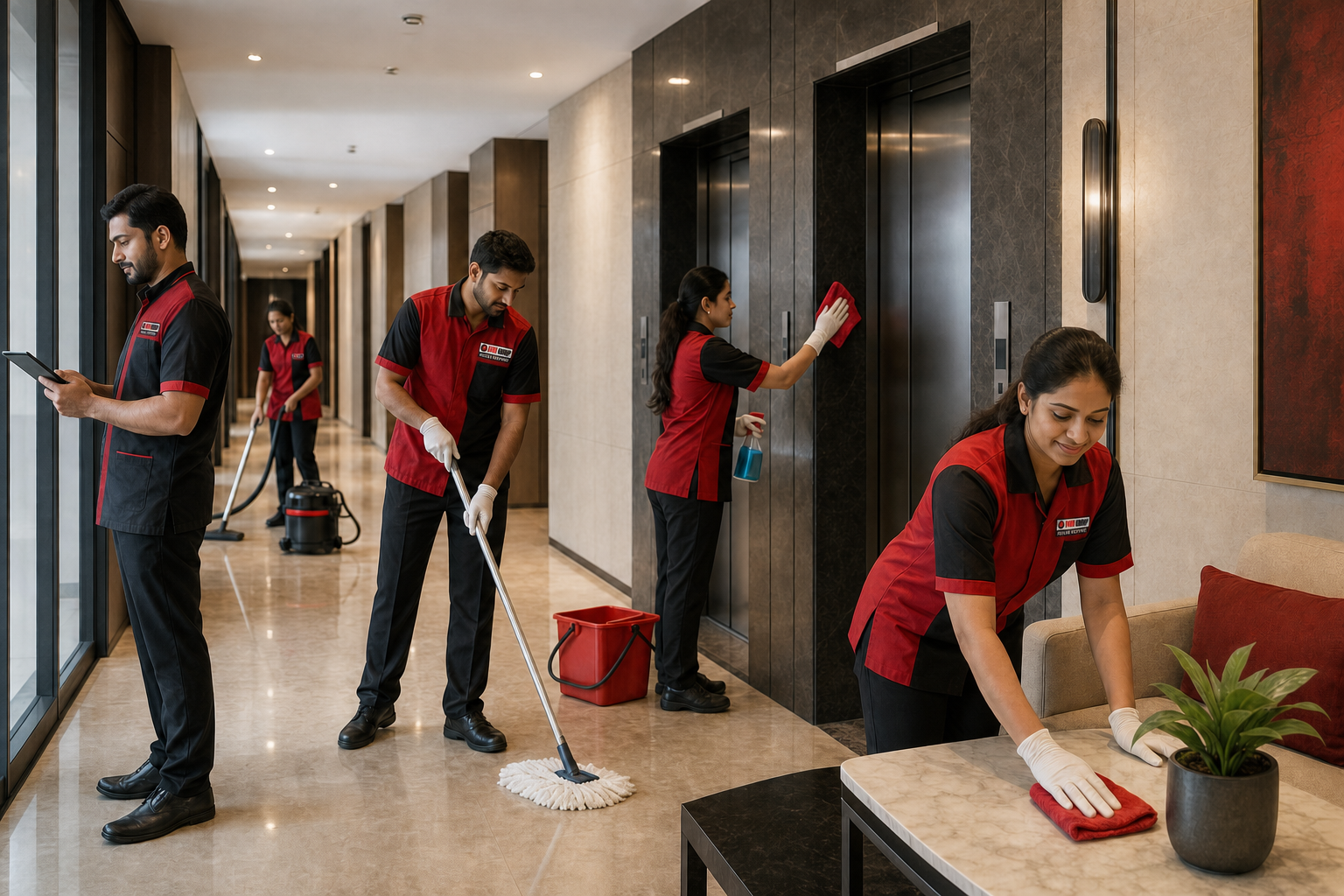 SRIS Group apartment cleaning team