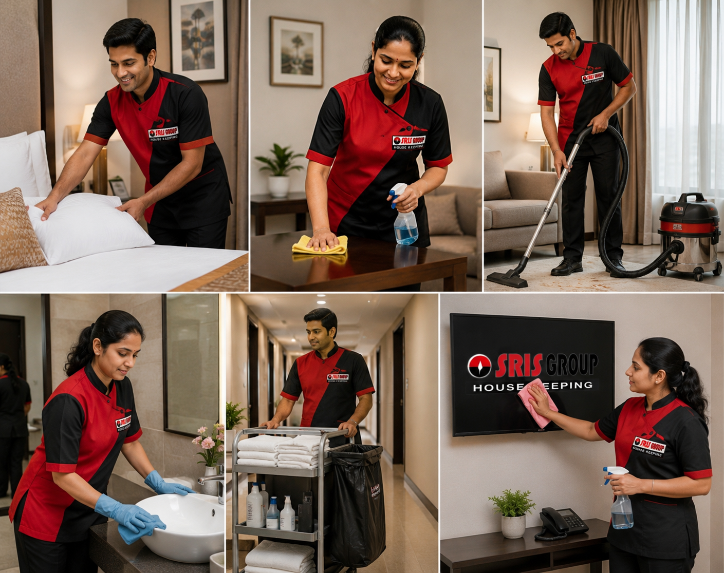 SRIS Group hospital cleaning team