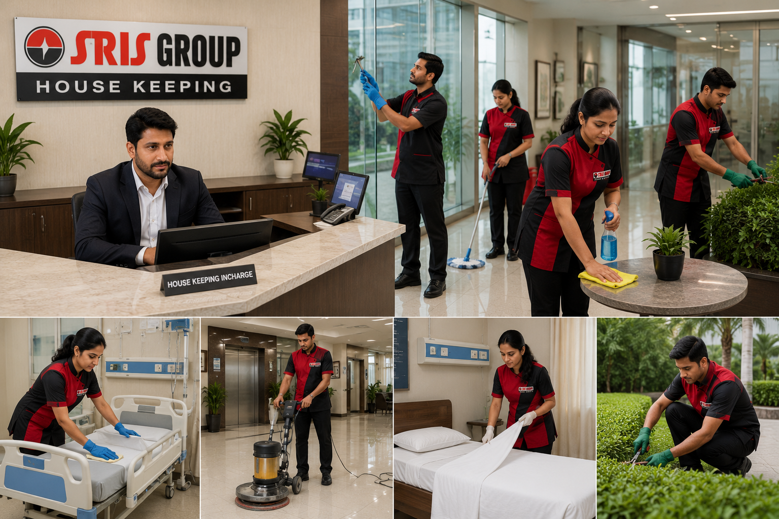 SRIS Group waste management housekeeping team